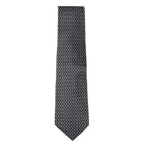 Vintage Studio Z 100% Silk Men's Necktie-Grey/Black/ Maroon Geo Print